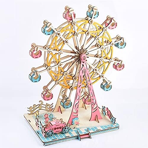 Wooden Ferris Wheel 3D Wooden Puzzle Wooden Building Kit for Birthday Present - Image 6