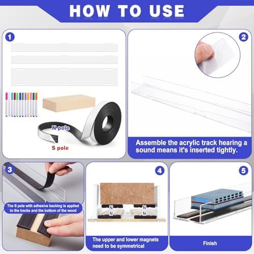 Magnetic Levitation Train Kit Monopolar Magnetic Tape Track Board Wood - Image 4