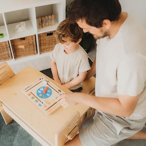 Montessori & Me Wooden Weather Board for Toddlers – Preschool Weather Chart & Daily Calendar for Kids, Interactive Toddler Calendar with Days of the Week, Months, Seasons & Temperatures - Image 7