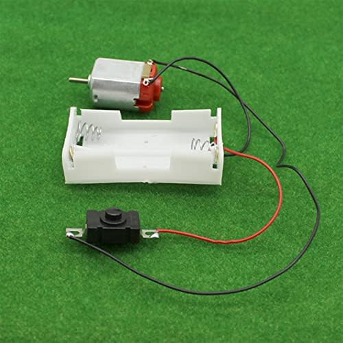 Lcuihua-dc Motor Mini DIY Electronic Motor, Simple Circuit Models Kit, 16500 RPM, 130 Motor Kit with 2 X AA Battery Storage Case and Switch - Image 3