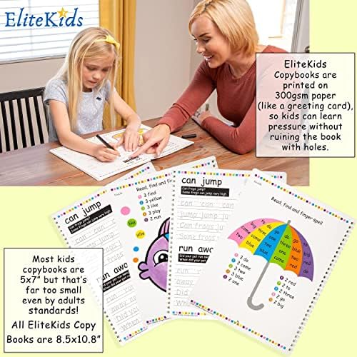 Teacher Designed Reusable Kindergarten Sight Words-EliteKids Large Magic Practice Copybook For Kids- Handwriting practice Letter Tracing Books for Kids Ages 3-5, Handwriting workbook for kids - Image 4
