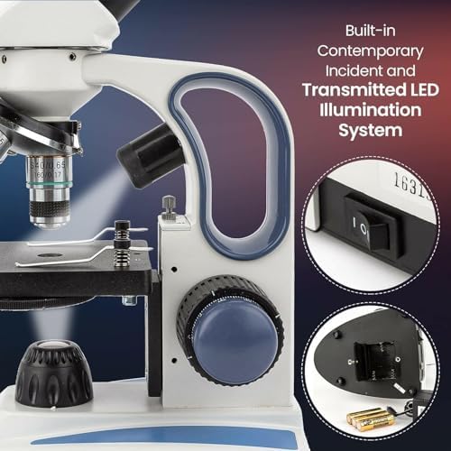 AmScope Digital Cordless Compound Monocular Microscope, 1.3MP Camera - Image 5
