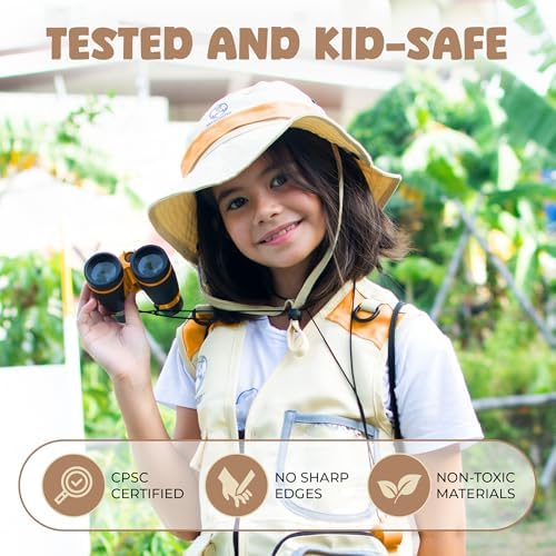 Kids Explorer Kit with Safari Vest & Hat for 7-12 Year Old Boys & Girls - Image 4