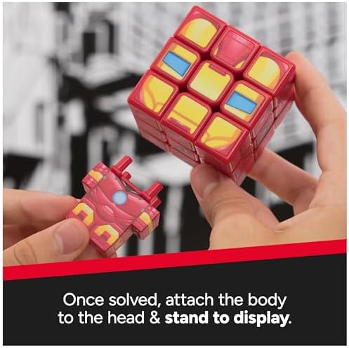 Rubik’s Cube, Iron Man Cuber, Marvel Collectible Fidget Toy & Desk Decor, Challenging Brain Teaser for Fans of Marvel Rivals & Action Movies, for Ages 8 & Up - Image 5