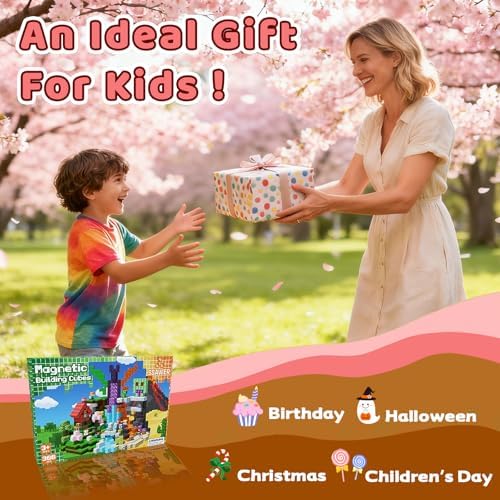 Magnetic Blocks, 300PCS Toys Building Cube Birthday Gifts for Kids - Image 7