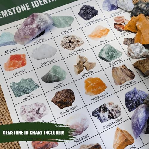 ASR Outdoor 5lb Rough Gemstone Mining Kit Geology Paydirt Classifier and ID Chart (Brazilian) - Image 3