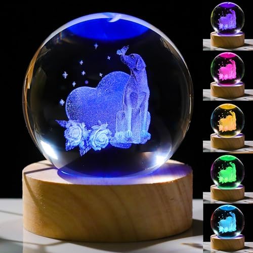 3D Labrador Gifts for Women - Crystals Ball 60mm Labrador Figurines Decor Glass Animals Figurine - Birthday Gifts for Best Friend, Lovers Keepsake Paperweight by Unknown