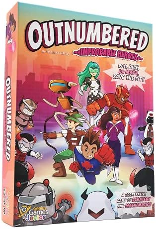 Outnumbered: Improbable Heroes Board Game - A Mensa Award Winning Superhero Math Game | Fun & Educational Game for Kids, Adults, and Families | STEM Toy to Learn Multiplication & Division by GENIUSGAMES