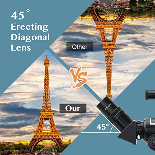AOMEKIE 40070 Astronomy Telescopes for Beginners and Adults with K10 and K25 Eyepieces 70mm Travel Telescope Adjustable Tripod 3X Barlow Lens Phone Adapter（with Backpack ） - Image 3
