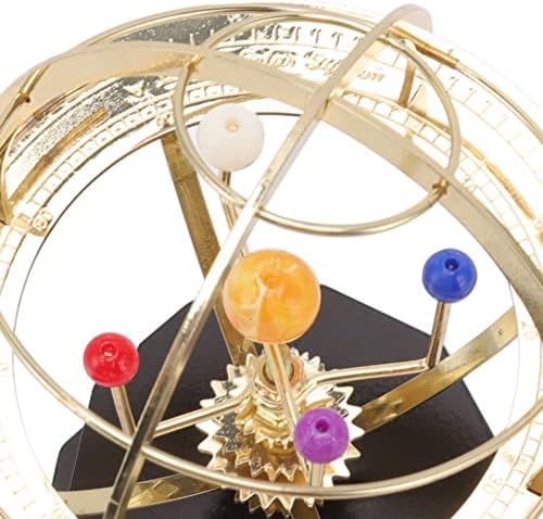 Wnvivi Solar System Model,Gold Grand Orrery Model with Base,Metal Solar System Model Decoration for Living Room Wine Cupboard Decor - Image 6