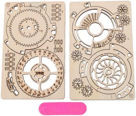 Generic Mechanical Calendar Model, Handcrafted Gear Driven Wooden Perpetual Calendar Puzzle with Interlocking Mortise Tenon Joints, for Desk Decor Educational Toy - Image 6