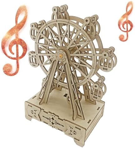 Wooden 3D Puzzle for Adults Mechanical Ferris Wheel Music Model Kits Wood DIY Crafts Kit to Build for Age 14+ Years Old by Unknown