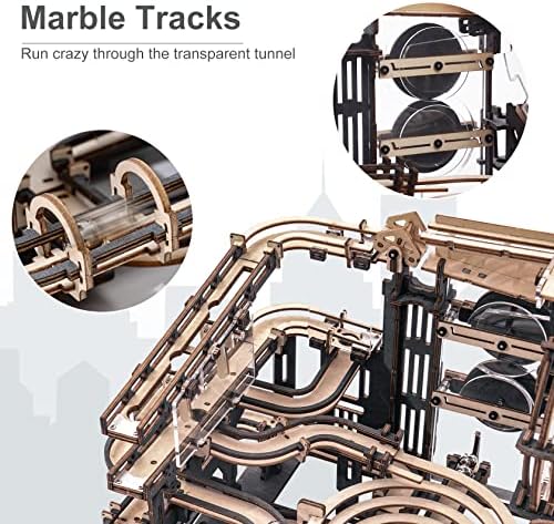 ROKR 3D Wooden Puzzles for Adults Bundle Set - Illuminous Globe & Large Marble Run, Unique Gift Hobby for Boys Girls Family - Image 6