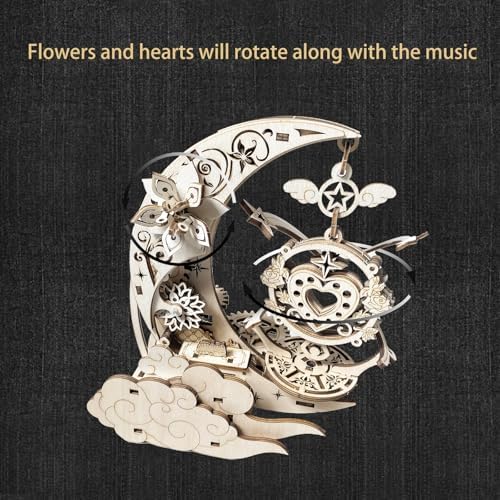Wooden 3D Puzzle for Adults Mechanical Music Box Model Kits Wood DIY Crafts Kit Jigsaw Puzzle for Age 14+ Years Old - Image 3