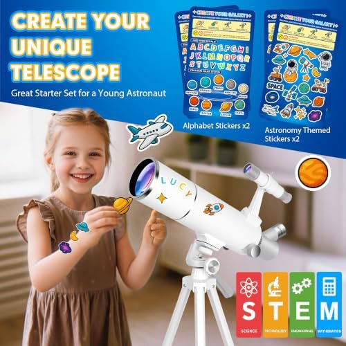Hawkko 80mm Aperture 500mm Telescope for Kids 8-12 & Adults Beginners - Image 2