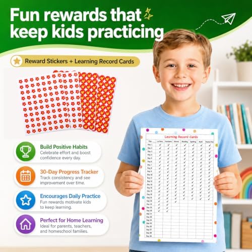 Grooved Handwriting Practice for Kids – 6-Book Set with Pens - Image 5