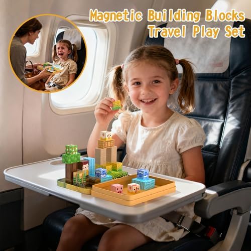 54PCS Travel Magnetic Blocks, Mini Magnet Toys for Kids,Magnetic Building Blocks Cube, Portable Magnetic Toys Set for kids 3-5, Stem Construction Stacking Toy 3+ Toddles Boys Girls Birthday Gifts - Image 5