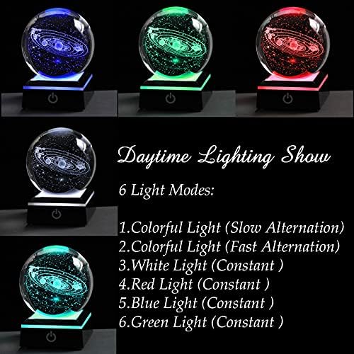 Qianwei 3D Solar System Model Crystal Ball Astronomy Gifts Men Space Decor - Image 4