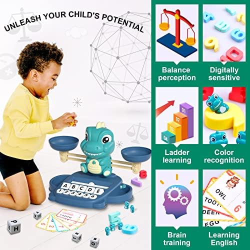 Kaodezhu Dinosaur Math Balance Toys, Montessori Toys for 3 Years Old Kids - Image 5