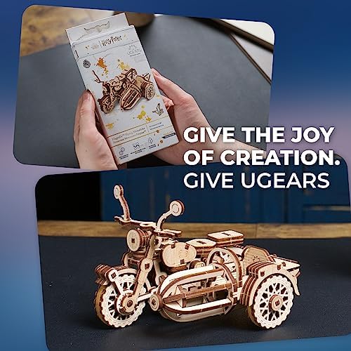 UGEARS Hagrid's Flying Motorbike™ 3D Puzzle - Wooden Model Kit for Adults to Build - Mechanical Bike Motorcycle Making Kit - 3D Jigsaw Puzzle Wood Vehicle - Harry Potter™ Collection DIY Brain Teaser - Image 4