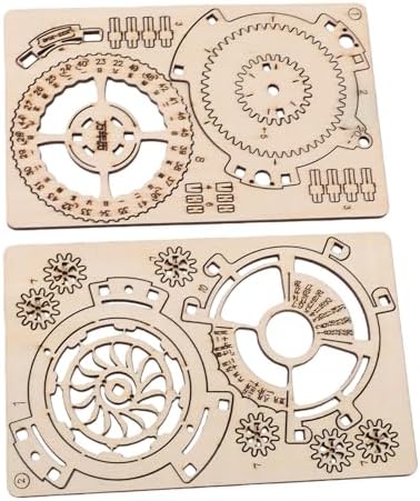 Generic Mechanical Calendar Model, Handcrafted Gear Driven Wooden Perpetual Calendar Puzzle with Interlocking Mortise Tenon Joints, for Desk Decor Educational Toy - Image 2
