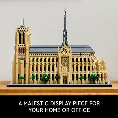 LEGO Architecture Notre-Dame de Paris Replica, Architectural Model Kit, Collectible Building Set for Adults, Build and Display Souvenir, Gift Idea for Lovers of History, Travel and Art, 21061 - Image 6
