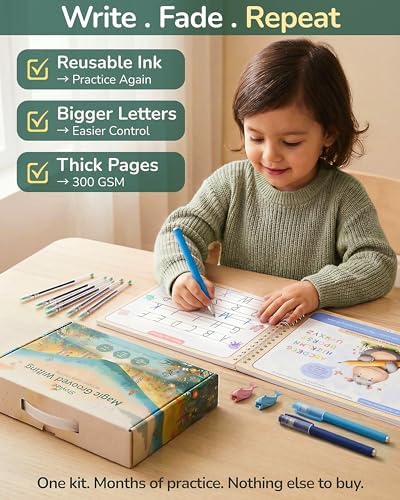 Magic Grooved Writing Practice for kids Ages 3-7, Kindergarten Workbooks - Image 5