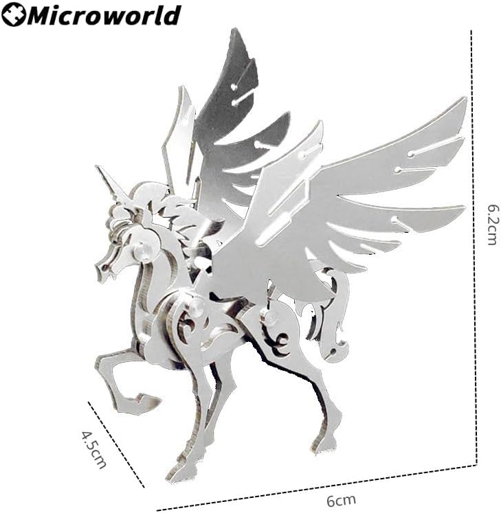 Microworld 3D Metal Puzzle, Mechanical Unicorn Metal Model Kits, Steel Warcraft Collection Challenge Brain Teaser DIY Art Craft Decoration 3D Puzzles for Adults - Image 4