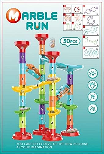 Marble Run Set Building Blocks Glass Marbles for Kids Ages 4-8 Girls Boys Toys STEM Maze Educational Race Game Birthday Gifts - Image 6