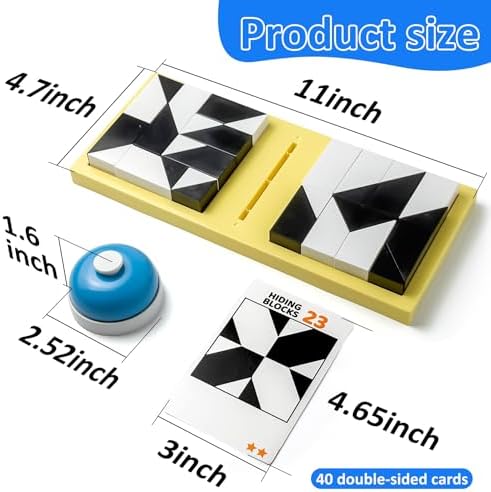 Puzzle Blocks for Kids,Education Puzzle Toy with Storage Tray,Brain Teaser with Challenges Cards 3D Logic & Spatial Thinking Tabletop Toy for Boys Girls - Image 2