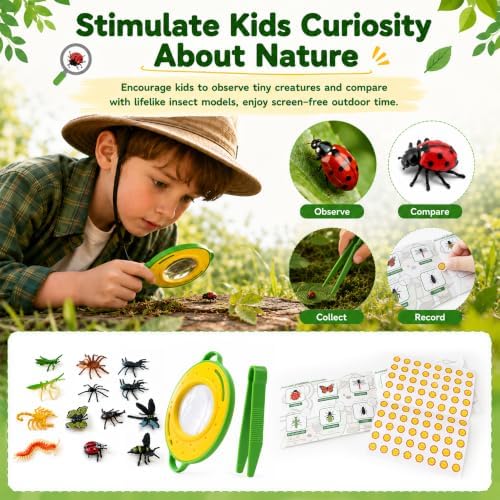 Bug Catcher for Kids Green, Outdoor Toys Ages 4-14, Bug Exploration Playset - Image 4