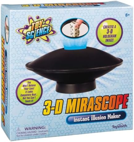 Toysmith 3-D Mirascope Hologram Image Maker STEM Toy, Black, 6 inches by ToysmithHome