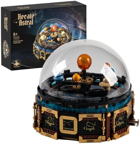 Space Solar System Galaxy Music Box Building Set with Lights by Unknown
