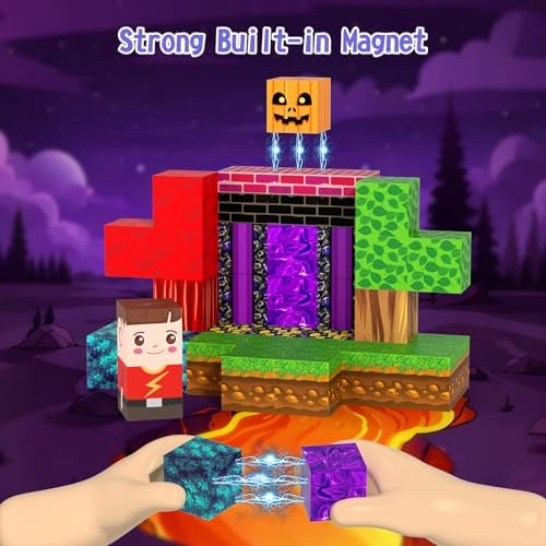 54PCS Travel Magnetic Blocks, Mini Magnet Toys for Kids,Magnetic Building Blocks Cube, Portable Magnetic Toys Set for kids 3-5, Stem Construction Stacking Toy 3+ Toddles Boys Girls Birthday Gifts - Image 3