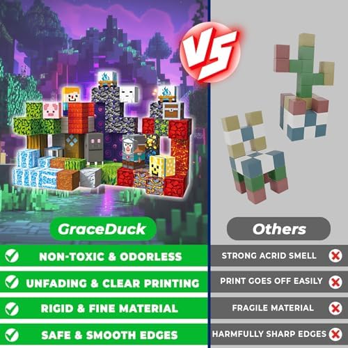 GraceDuck 100 PCS Magnetic Blocks - Magnetic Building Blocks, Stacking Magnets for Kids, Sensory Toy for STEM Montessori Sensory Toys for Kids 3+ Boys and Girls Christmas Birthday Gifts - Image 4