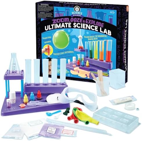 MindWare Science Academy: Zoom, Ooze & Explore Ultimate Lab 15+ Amazing Experiments for Teens & Kids Ages 8 & Up Over 40 Experiments with All Ingredients Included by MindWare