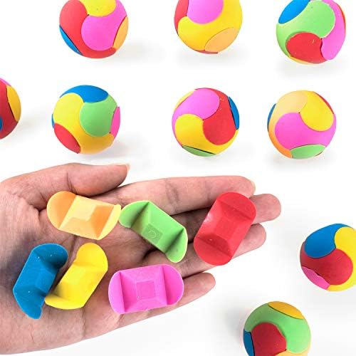 Super Z Outlet 12 Pack Colorful Puzzle Erasers Miniature Pencil Erasers Children Party Favors, Classroom Student Prize Packs, Brain Teasers (Round) by SuperZOutlet