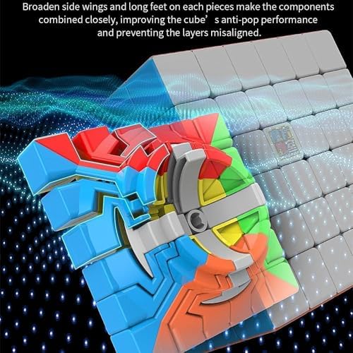 LiangCuber Moyu Meilong 6x6 Speed Cube Stickerless,Meilong 6 V2 Upgraded Version Puzzle Cube Education Toys Magic Cubes - Image 6