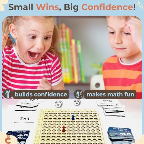 Multiplication Games, 12x12 Wooden Montessori Multiplication Board Game, Larger Size Times Table, Montessori Math Learning Materials, Educational Toy for Toddlers, Preschool Gifts for Kids - Image 5