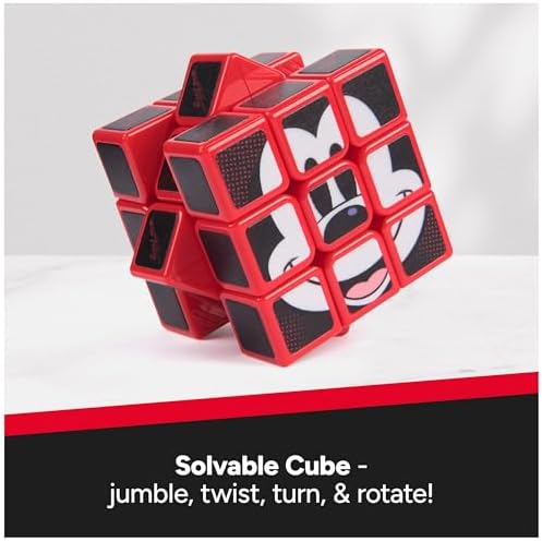 Rubik’s Cube Mickey Mouse Disney Cuber, Problem-Solving Challenging Brain Teaser Collectible Fidget Toy for Puzzle Lovers & Disney Fans Ages 8 and up - Image 4