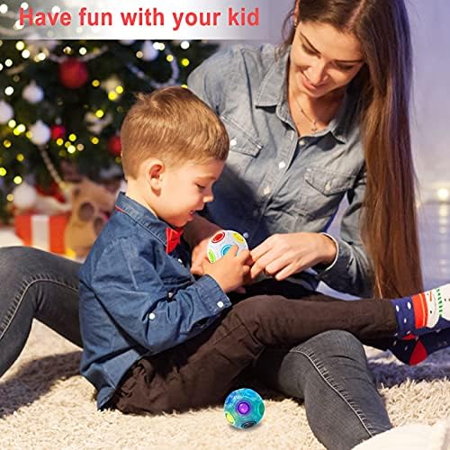 Vdealen Magic Rainbow Puzzle Ball, Fidget Ball Puzzle Brain Teaser Fidget Toy for Boys & Girls- Birthday Party Valentines Easter Christmas Stocking Stuffers for Kids Teen & Adults-2 Pack - Image 6