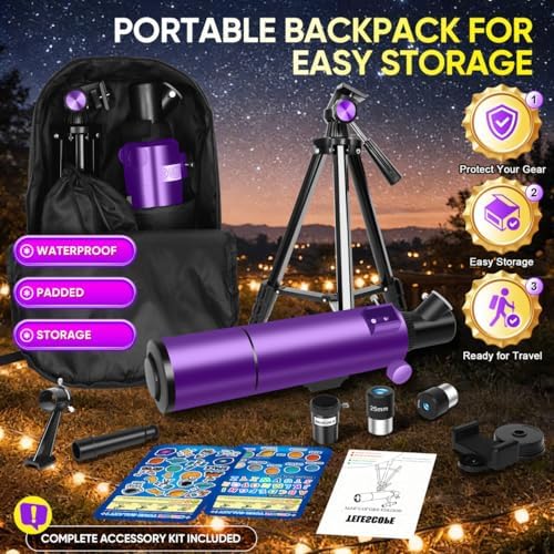 HETEKAN Telescope for Adults & Beginners, 80mm Aperture 500mm Refractor - Image 6