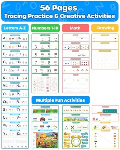 D-FantiX Large Magic Grooved Writing Practice Books for Kids Age 3-8 - Image 2