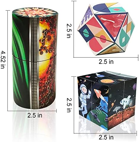 3D Flips Magic Cube Set, 3 Pack Infinity Cube Fidget Toys, Transforms Puzzle Cubes for Stress Anxiety Relief and Kill Time, Nice Gifts for Kids and Adults - Image 6