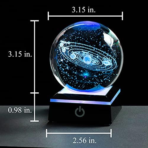Qianwei 3D Solar System Model Crystal Ball Astronomy Gifts Men Space Decor - Image 3