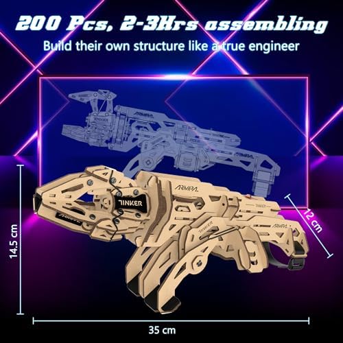 Mechanical Claw Model Kit, 3D Wooden ClawBot Puzzle for Adults and Teens - Image 4