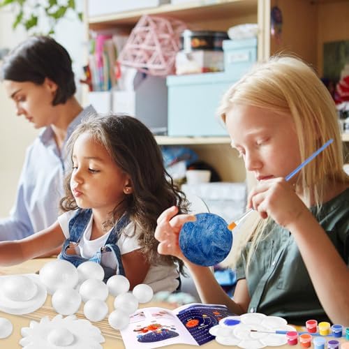 Ayfjovs Solar System Project Kit, Solar System Foam Balls Crafts for Kids School Projects to Learn Planets, Solar System Model Kit Includes Mixed Sizes Polystyrene Balls, Pigments for DIY, STEM Kits - Image 7
