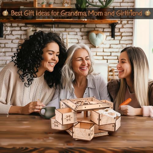 3D Wooden Puzzles for Adults - Mechanical Dragon Treasure Chest Model Kit, DIY Engineering Project, Unique Gift for Women, Collectible Art and Home Display - Image 5