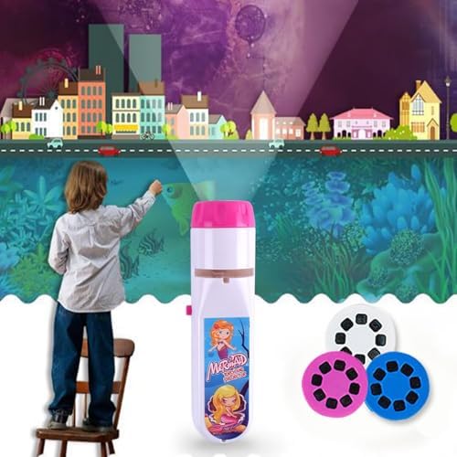 Georgie Porgy Children Projector Toys Educational Science Set Wall Ceiling Tent Torch Flashlight for Kids Gifts for Boys Girls (Mermaid) - Image 2