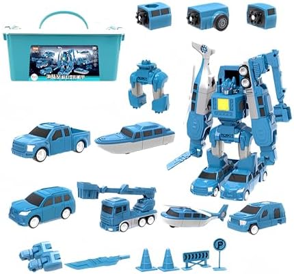 Magnetic Transform Engineering Car Assembled Toys with Storage Box, Magnetic Cars and Trucks for Kids, Magnetic Blocks for Toddlers,Outdoor Activities for Kids Ages 3-5 4-8 by KKPOT